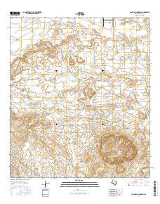 Agua Fria Mountain Texas Current topographic map, 1:24000 scale, 7.5 X 7.5 Minute, Year 2016