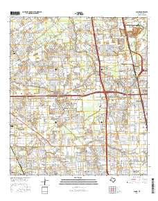 Aldine Texas Current topographic map, 1:24000 scale, 7.5 X 7.5 Minute, Year 2016