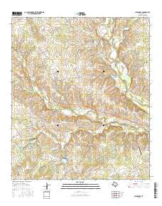 Alexander Texas Current topographic map, 1:24000 scale, 7.5 X 7.5 Minute, Year 2016