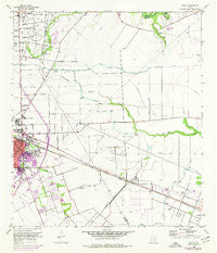 Algoa Texas Historical topographic map, 1:24000 scale, 7.5 X 7.5 Minute, Year 1956
