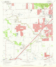 Alief Texas Historical topographic map, 1:24000 scale, 7.5 X 7.5 Minute, Year 1970