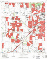 Alief Texas Historical topographic map, 1:24000 scale, 7.5 X 7.5 Minute, Year 1982