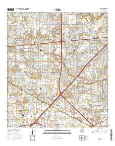 Alief Texas Current topographic map, 1:24000 scale, 7.5 X 7.5 Minute, Year 2016
