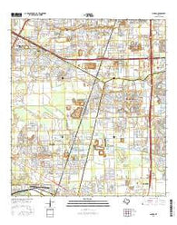 Almeda Texas Current topographic map, 1:24000 scale, 7.5 X 7.5 Minute, Year 2016