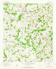 Alvord Texas Historical topographic map, 1:24000 scale, 7.5 X 7.5 Minute, Year 1961