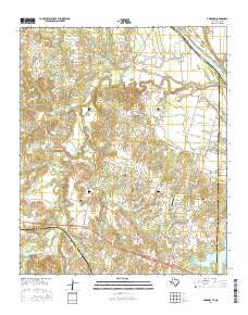 Ambrose Texas Current topographic map, 1:24000 scale, 7.5 X 7.5 Minute, Year 2016