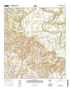 Ammannsville Texas Current topographic map, 1:24000 scale, 7.5 X 7.5 Minute, Year 2016