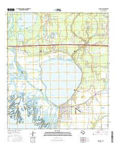 Anahuac Texas Current topographic map, 1:24000 scale, 7.5 X 7.5 Minute, Year 2016