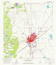 Angleton Texas Historical topographic map, 1:24000 scale, 7.5 X 7.5 Minute, Year 1963