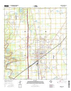 Angleton Texas Current topographic map, 1:24000 scale, 7.5 X 7.5 Minute, Year 2016