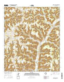 Antone Canyon Texas Current topographic map, 1:24000 scale, 7.5 X 7.5 Minute, Year 2016