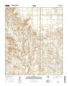Arah Texas Current topographic map, 1:24000 scale, 7.5 X 7.5 Minute, Year 2016