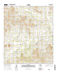 Arden Texas Current topographic map, 1:24000 scale, 7.5 X 7.5 Minute, Year 2016