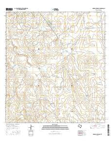 Arroyo Huisache Texas Current topographic map, 1:24000 scale, 7.5 X 7.5 Minute, Year 2016