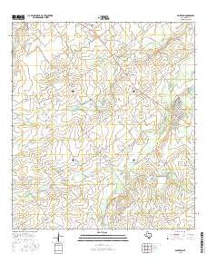 Asherton Texas Current topographic map, 1:24000 scale, 7.5 X 7.5 Minute, Year 2016
