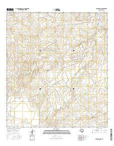 Asherton NW Texas Current topographic map, 1:24000 scale, 7.5 X 7.5 Minute, Year 2016