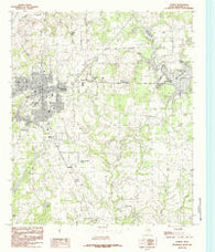 Athens Texas Historical topographic map, 1:24000 scale, 7.5 X 7.5 Minute, Year 1984