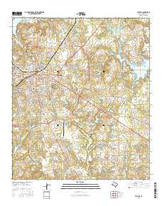 Athens Texas Current topographic map, 1:24000 scale, 7.5 X 7.5 Minute, Year 2016