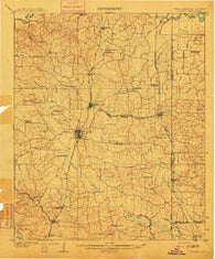 Atlanta Texas Historical topographic map, 1:62500 scale, 15 X 15 Minute, Year 1910