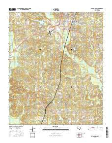 Atlanta South Texas Current topographic map, 1:24000 scale, 7.5 X 7.5 Minute, Year 2016