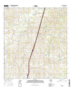 Atlee Texas Current topographic map, 1:24000 scale, 7.5 X 7.5 Minute, Year 2016