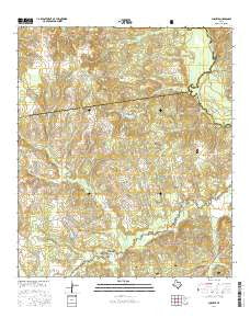 Augusta Texas Current topographic map, 1:24000 scale, 7.5 X 7.5 Minute, Year 2016