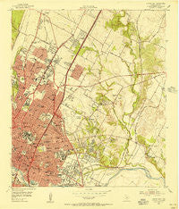 Austin East Texas Historical topographic map, 1:24000 scale, 7.5 X 7.5 Minute, Year 1954