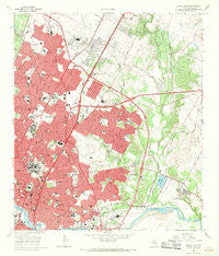 Austin East Texas Historical topographic map, 1:24000 scale, 7.5 X 7.5 Minute, Year 1966