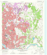 Austin East Texas Historical topographic map, 1:24000 scale, 7.5 X 7.5 Minute, Year 1966