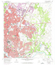 Austin East Texas Historical topographic map, 1:24000 scale, 7.5 X 7.5 Minute, Year 1966