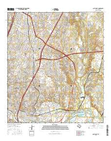 Austin East Texas Current topographic map, 1:24000 scale, 7.5 X 7.5 Minute, Year 2016