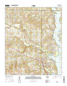 Azle Texas Current topographic map, 1:24000 scale, 7.5 X 7.5 Minute, Year 2016