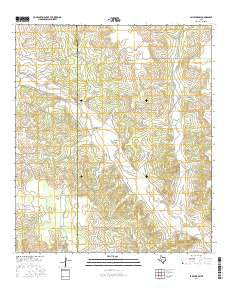 Bailey Draw Texas Current topographic map, 1:24000 scale, 7.5 X 7.5 Minute, Year 2016