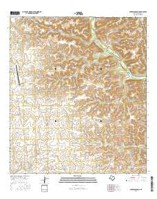 Bakers Crossing Texas Current topographic map, 1:24000 scale, 7.5 X 7.5 Minute, Year 2016
