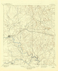 Ballinger Texas Historical topographic map, 1:125000 scale, 30 X 30 Minute, Year 1892