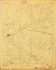 Ballinger Texas Historical topographic map, 1:125000 scale, 30 X 30 Minute, Year 1892