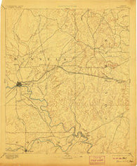 Ballinger Texas Historical topographic map, 1:125000 scale, 30 X 30 Minute, Year 1892