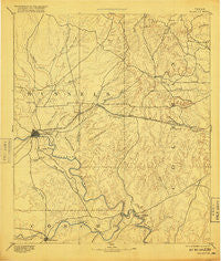 Ballinger Texas Historical topographic map, 1:125000 scale, 30 X 30 Minute, Year 1892