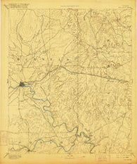 Ballinger Texas Historical topographic map, 1:125000 scale, 30 X 30 Minute, Year 1892