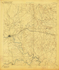 Ballinger Texas Historical topographic map, 1:125000 scale, 30 X 30 Minute, Year 1892