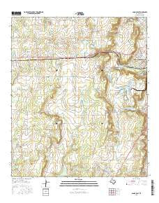 Bangs East Texas Current topographic map, 1:24000 scale, 7.5 X 7.5 Minute, Year 2016
