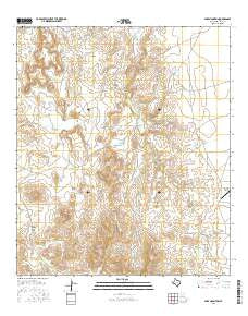 Bare Mountain Texas Current topographic map, 1:24000 scale, 7.5 X 7.5 Minute, Year 2016