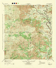 Barksdale Texas Historical topographic map, 1:62500 scale, 15 X 15 Minute, Year 1944