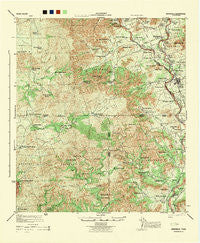 Barksdale Texas Historical topographic map, 1:62500 scale, 15 X 15 Minute, Year 1944
