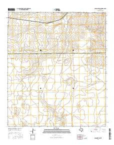 Barnhart SW Texas Current topographic map, 1:24000 scale, 7.5 X 7.5 Minute, Year 2016