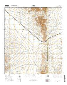 Bass Canyon Texas Current topographic map, 1:24000 scale, 7.5 X 7.5 Minute, Year 2016