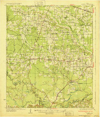 Bassett Texas Historical topographic map, 1:62500 scale, 15 X 15 Minute, Year 1930