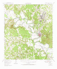 Bastrop Texas Historical topographic map, 1:62500 scale, 15 X 15 Minute, Year 1948