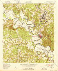 Bastrop Texas Historical topographic map, 1:62500 scale, 15 X 15 Minute, Year 1950