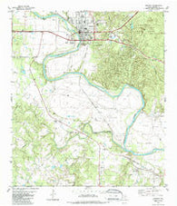 Bastrop Texas Historical topographic map, 1:24000 scale, 7.5 X 7.5 Minute, Year 1982